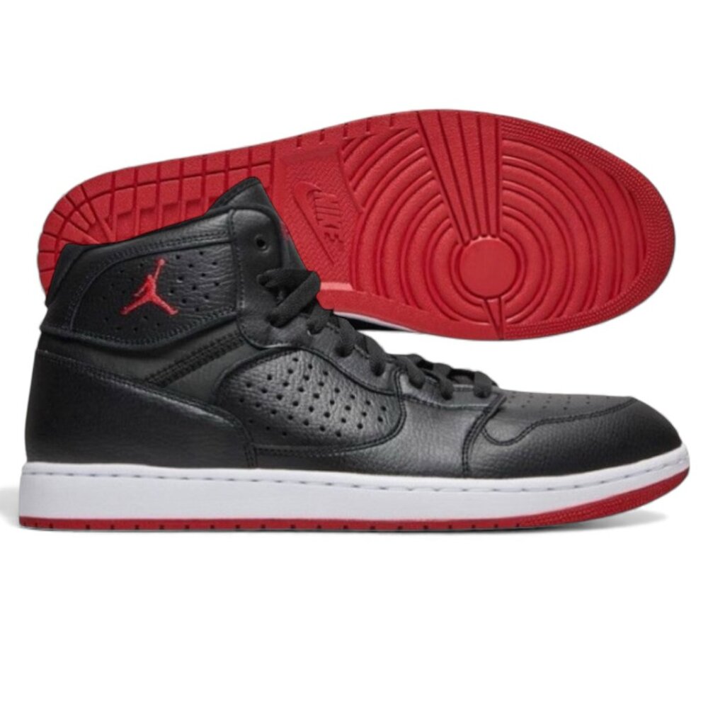 Jordan Access Bred Mens Size 10.5 Basketball Shoes Black/Gym Red AR3762 001 NEW